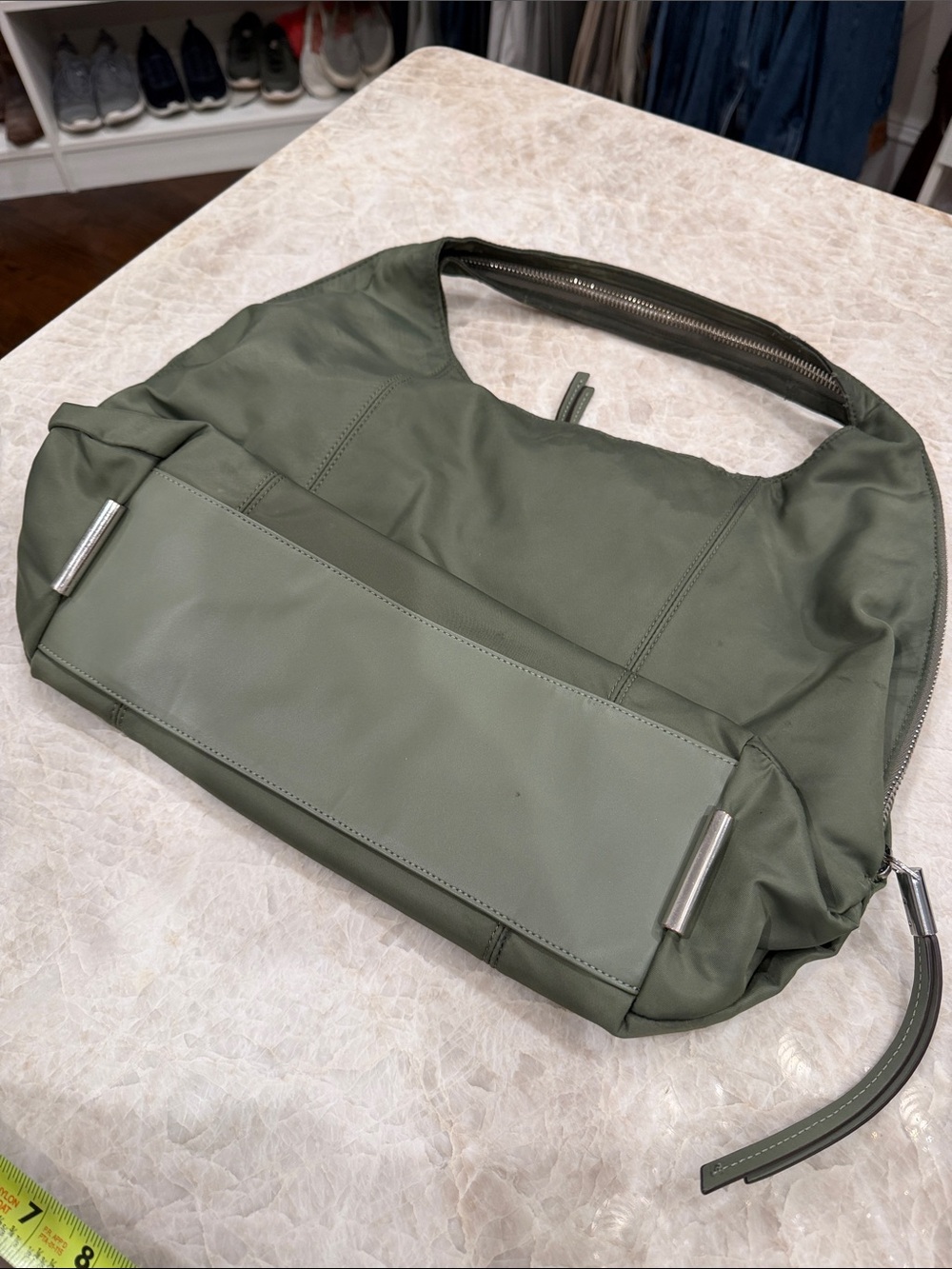 Vince Camuto Olive Green Nylon Hobo Bag - Picture 12 of 12